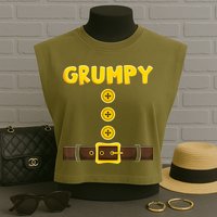 Grumpy Dwarf Easy Halloween Garment-Dyed Women's Muscle Tee