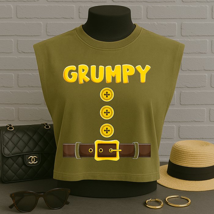 Grumpy Dwarf Easy Halloween Garment-Dyed Women's Muscle Tee