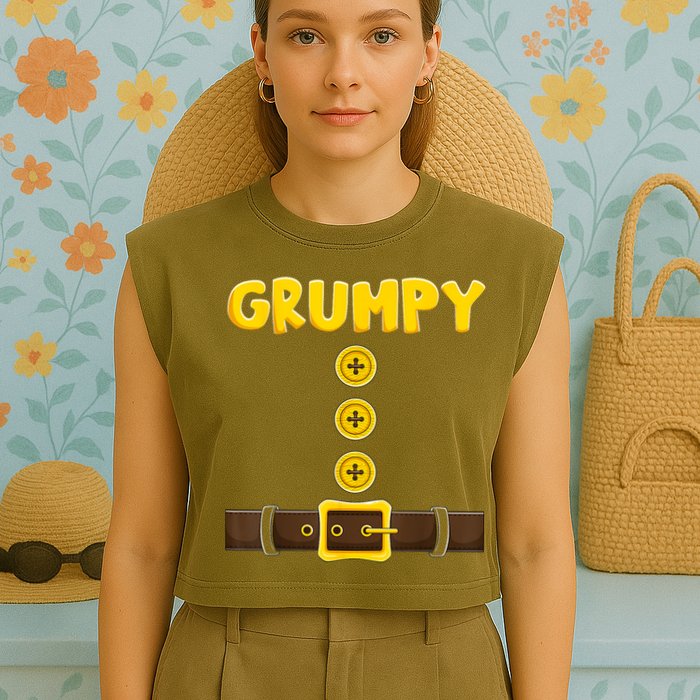 Grumpy Dwarf Easy Halloween Garment-Dyed Women's Muscle Tee