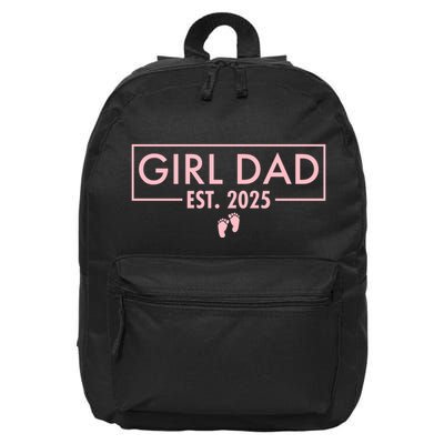 Girl Dad Est. 2025 16 in Basic Backpack