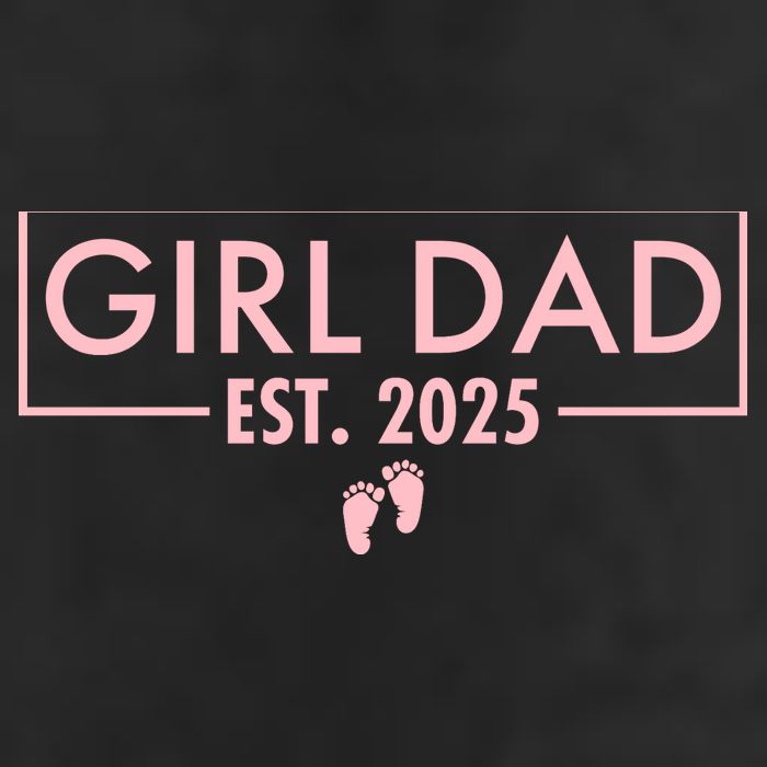 Girl Dad Est. 2025 Pocket 7 Panel Mesh Trucker Snapback Hat