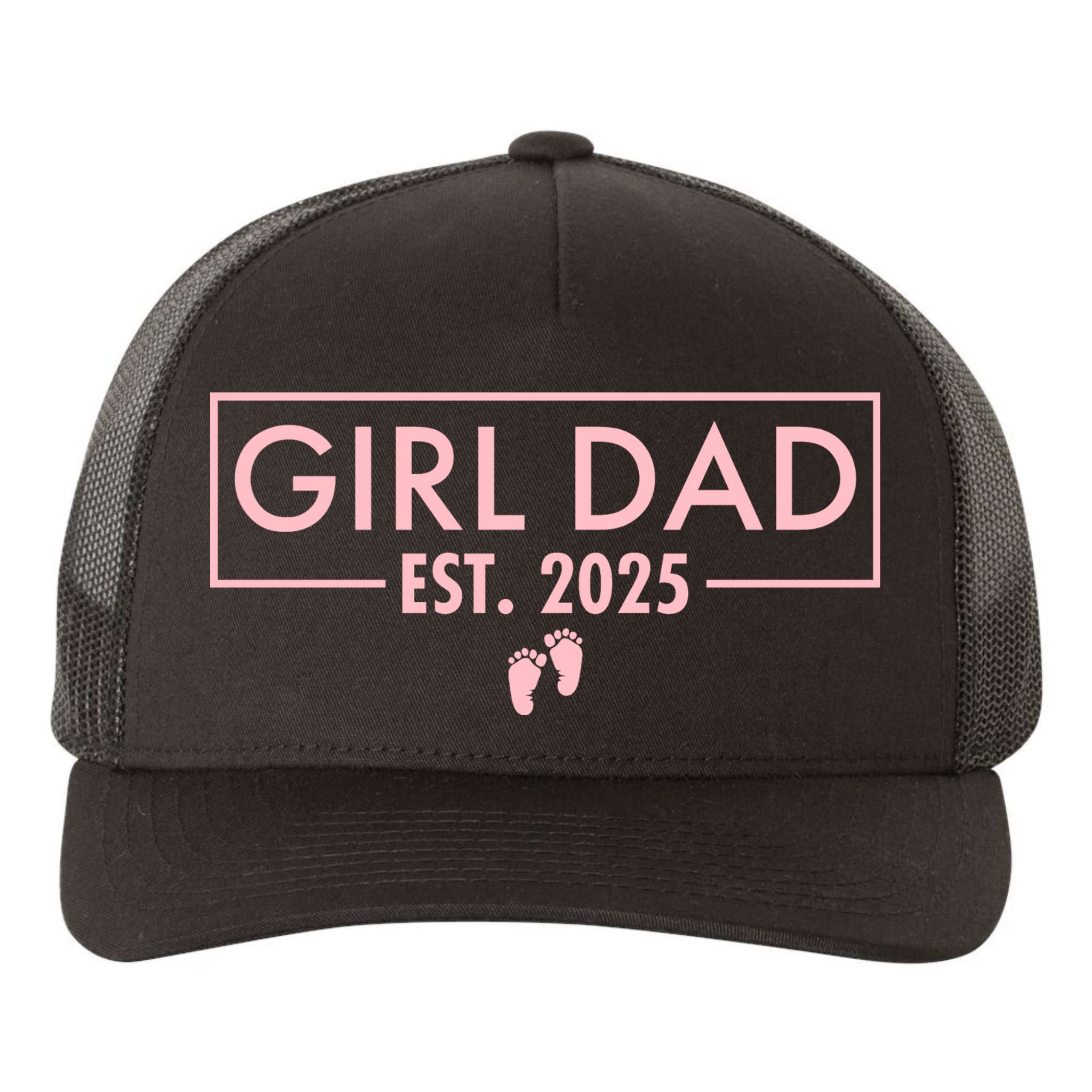 Girl Dad Est. 2025 Pocket Yupoong Adult 5-Panel Trucker Hat