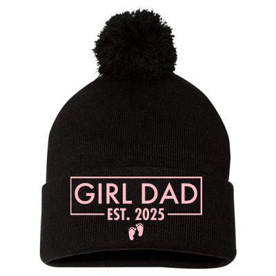 Girl Dad Est. 2025 Pocket Pom Pom 12in Knit Beanie