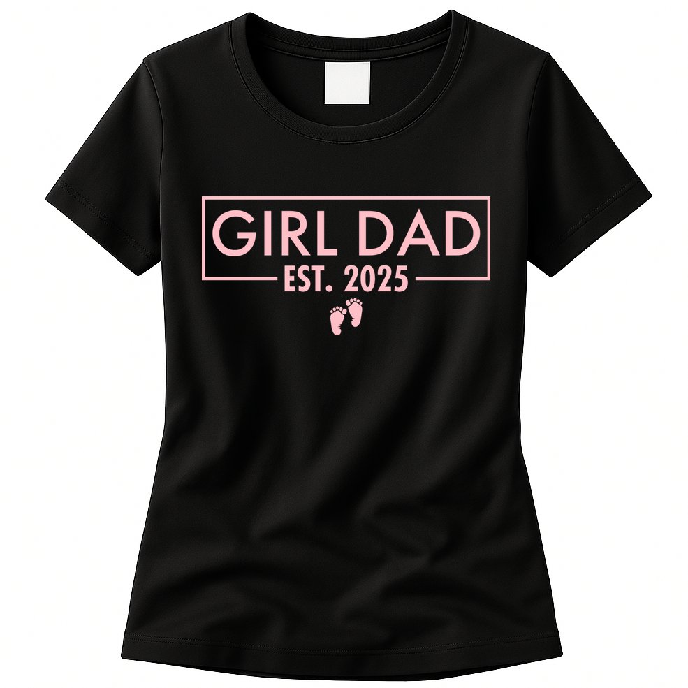 Girl Dad Est. 2025 Pocket Womens T-Shirt