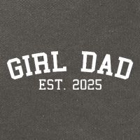 Girl Dad Est 2025 Celebrating New Baby Dad Cotton Canvas Backpack