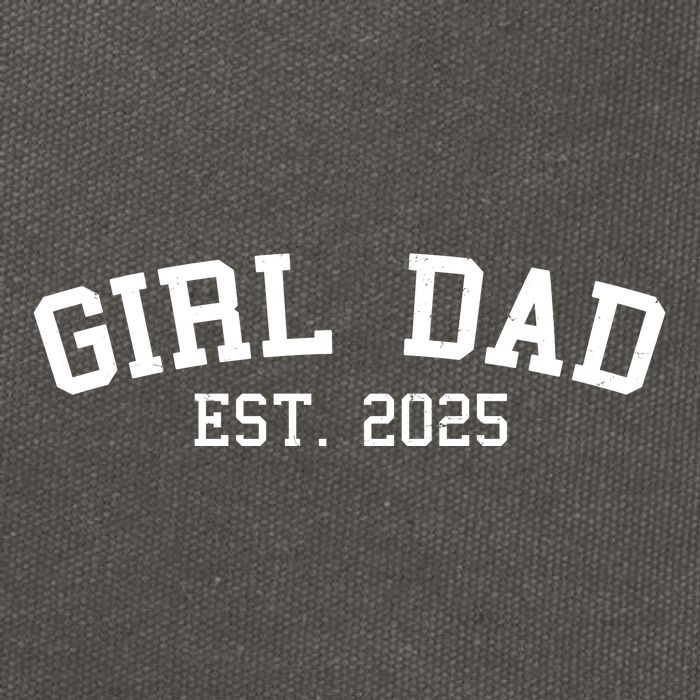 Girl Dad Est 2025 Celebrating New Baby Dad Cotton Canvas Backpack