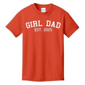 Girl Dad Est 2025 Celebrating New Baby Dad Kids T-Shirt