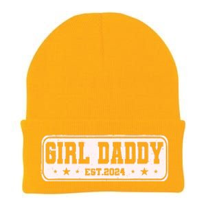 Girl Daddy Est 2024 To Be Gifts For 1st Time Dad Knit Cap Winter Beanie