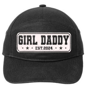 Girl Daddy Est 2024 To Be Gifts For 1st Time Dad 7-Panel Snapback Hat