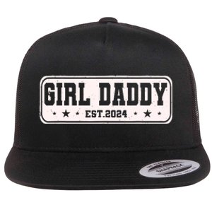 Girl Daddy Est 2024 To Be Gifts For 1st Time Dad Flat Bill Trucker Hat