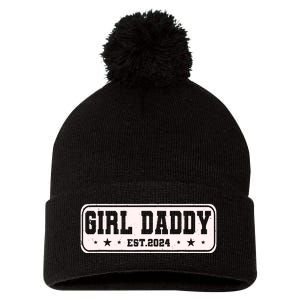 Girl Daddy Est 2024 To Be Gifts For 1st Time Dad Pom Pom 12in Knit Beanie