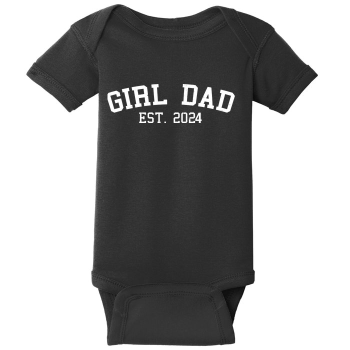 Girl Dad Est 2024 Celebrating New Baby Dad Baby Bodysuit