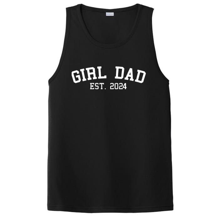 Girl Dad Est 2024 Celebrating New Baby Dad PosiCharge Competitor Tank