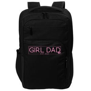 Girl Dad Est 2024 Newborn Daddy Father Baby Girl Impact Tech Backpack