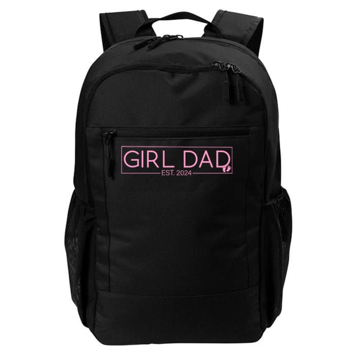 Girl Dad Est 2024 Newborn Daddy Father Baby Girl Daily Commute Backpack