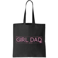 Girl Dad Est 2024 Newborn Daddy Father Baby Girl Tote Bag