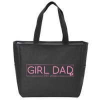 Girl Dad Est 2024 Newborn Daddy Father Baby Girl Zip Tote Bag