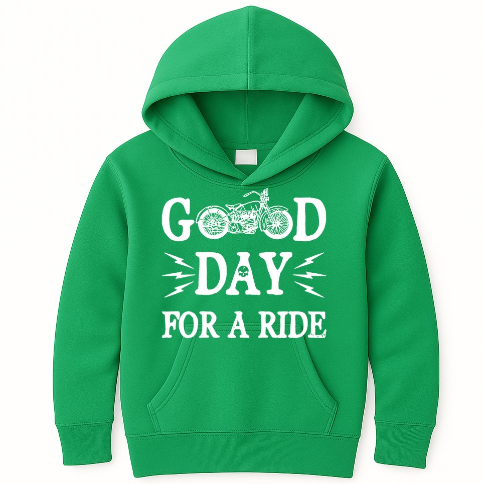 Good Day For A Ride Motorcycle Kids Hoodie