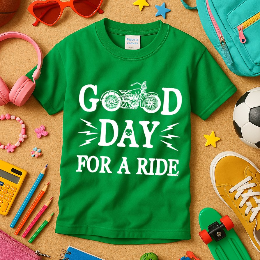 Good Day For A Ride Motorcycle Kids T-Shirt