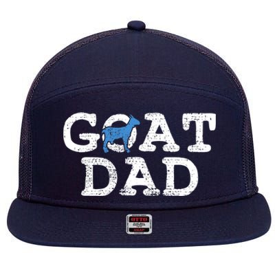 Goat Dad Fathers Day Farmer Gift 7 Panel Mesh Trucker Snapback Hat