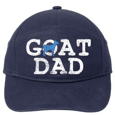 Goat Dad Fathers Day Farmer Gift 7-Panel Snapback Hat