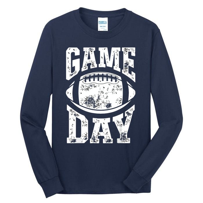 Game Day Football Season Funny Team Sports Vintage Tall Long Sleeve T-Shirt