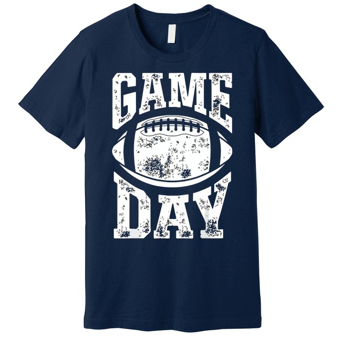 Game Day Football Season Funny Team Sports Vintage Premium T-Shirt