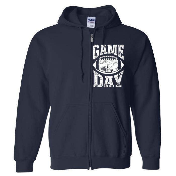 Game Day Football Season Funny Team Sports Vintage Full Zip Hoodie