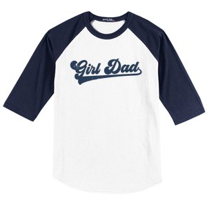 Girl Dad Funny Baseball Sleeve Shirt