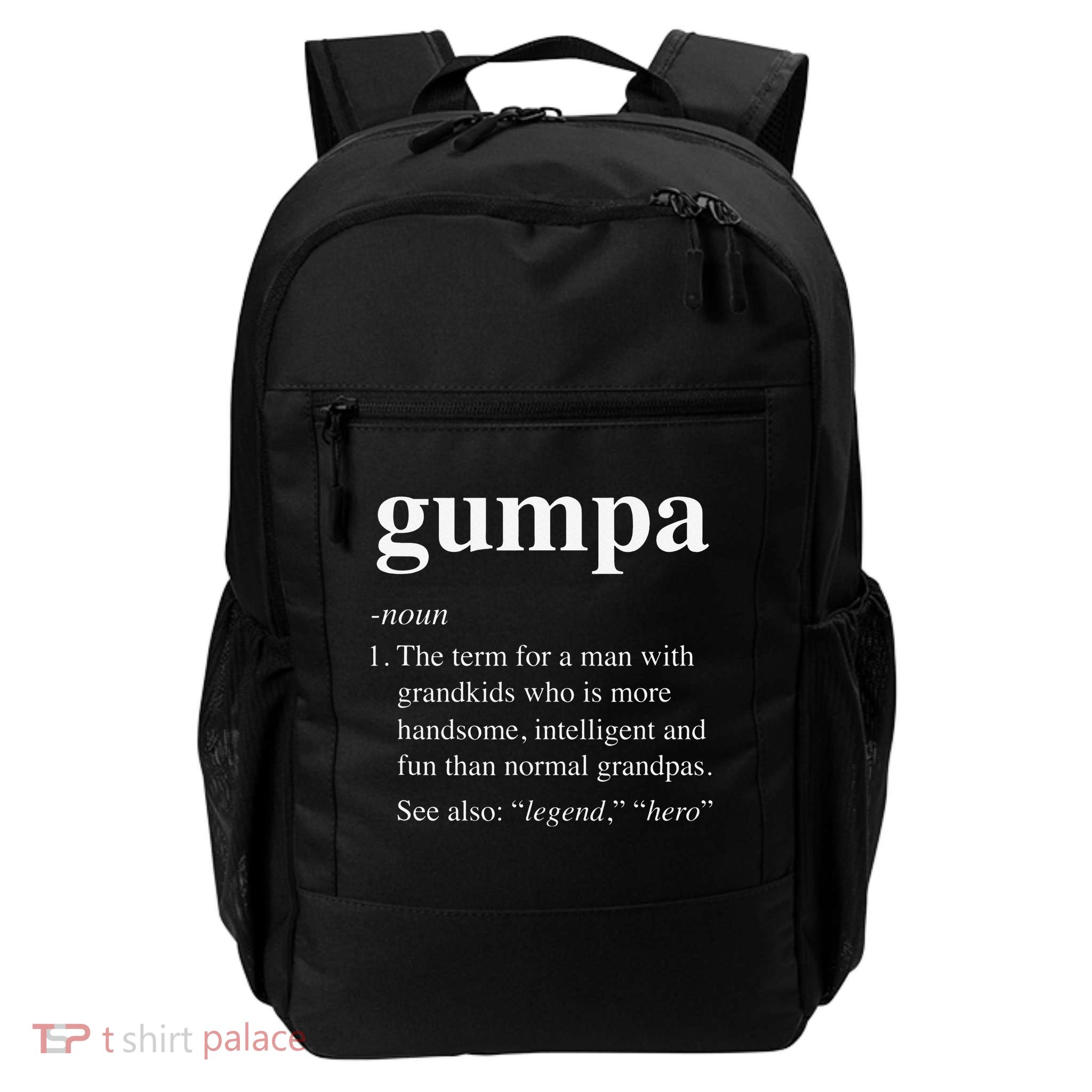 Gumpa Definition Funny Noun Grandpa Defined Father's Day Daily Commute Backpack
