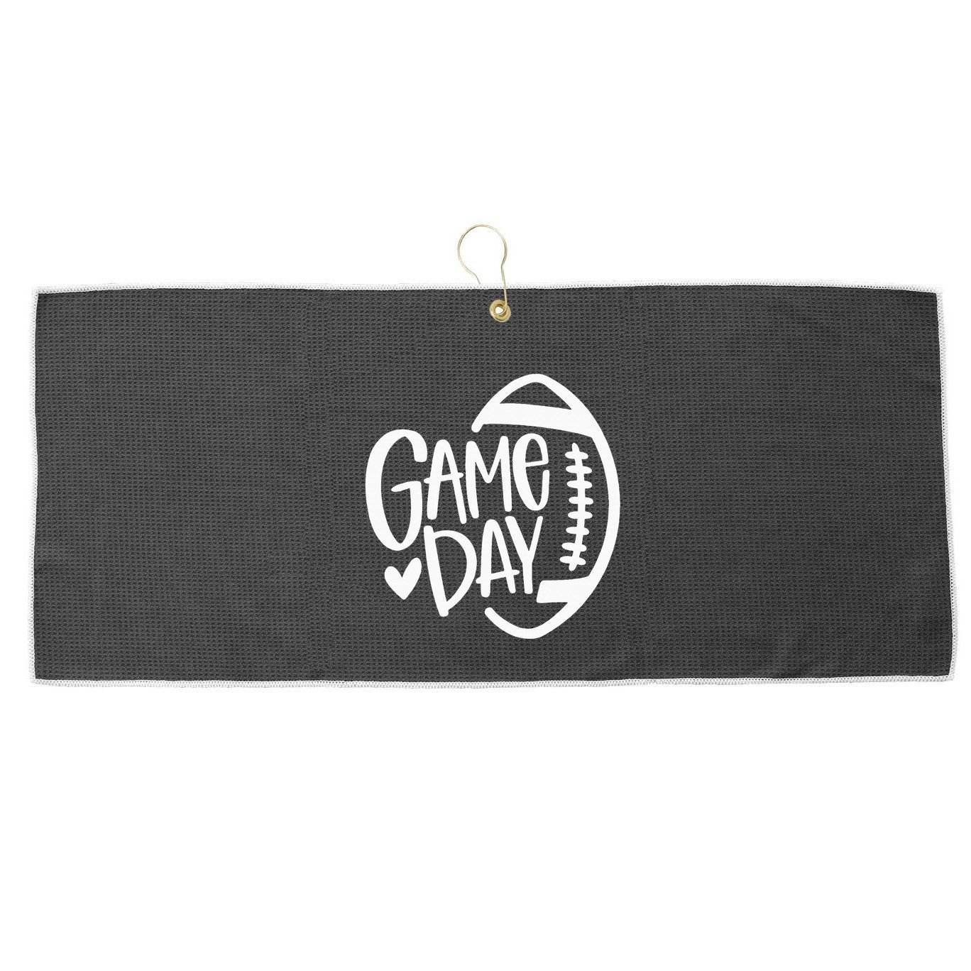 Game Day Football Season Funny Team Sports Large Microfiber Waffle Golf Towel