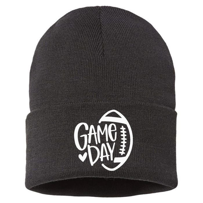 Game Day Football Season Funny Team Sports Sustainable Knit Beanie