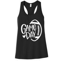 Game Day Football Season Funny Team Sports Women's Racerback Tank