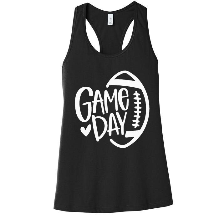 Game Day Football Season Funny Team Sports Women's Racerback Tank