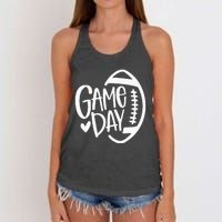 Game Day Football Season Funny Team Sports Women's Knotted Racerback Tank