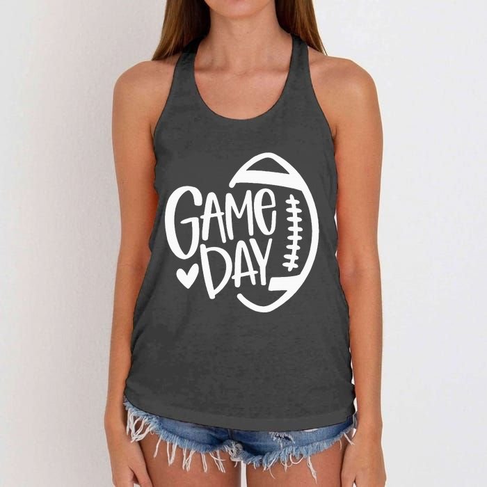 Game Day Football Season Funny Team Sports Women's Knotted Racerback Tank