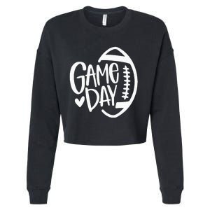 Game Day Football Season Funny Team Sports Cropped Pullover Crew