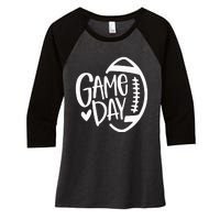 Game Day Football Season Funny Team Sports Women's Tri-Blend 3/4-Sleeve Raglan Shirt