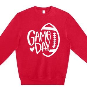 Game Day Football Season Funny Team Sports Premium Crewneck Sweatshirt