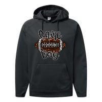 Game Day Football Bling Bling Football Lover Fall Autumn Gift Performance Fleece Hoodie