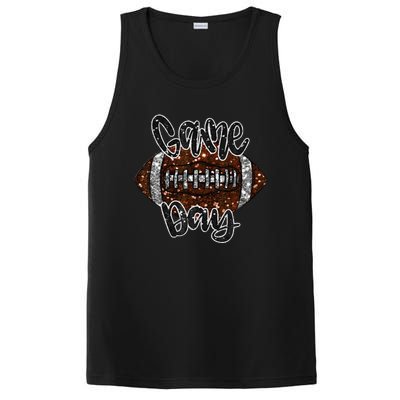 Game Day Football Bling Bling Football Lover Fall Autumn Gift PosiCharge Competitor Tank