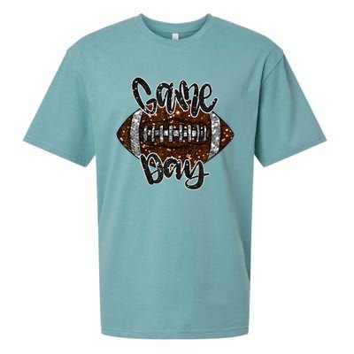 Game Day Football Bling Bling Football Lover Fall Autumn Gift Sueded Cloud Jersey T-Shirt