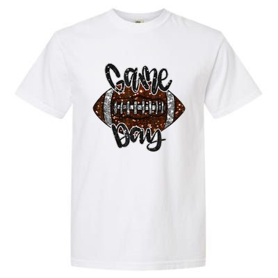 Game Day Football Bling Bling Football Lover Fall Autumn Gift Garment-Dyed Heavyweight T-Shirt