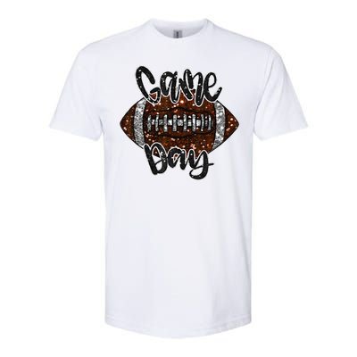 Game Day Football Bling Bling Football Lover Fall Autumn Gift Softstyle® CVC T-Shirt