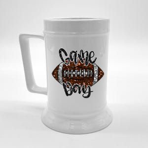 Game Day Football Bling Bling Football Lover Fall Autumn Gift Beer Stein