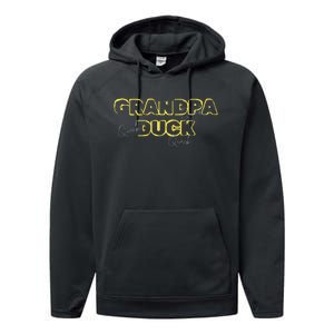 Grandpa Duck FatherS Day Birthday Gag Gift Nickname Performance Fleece Hoodie