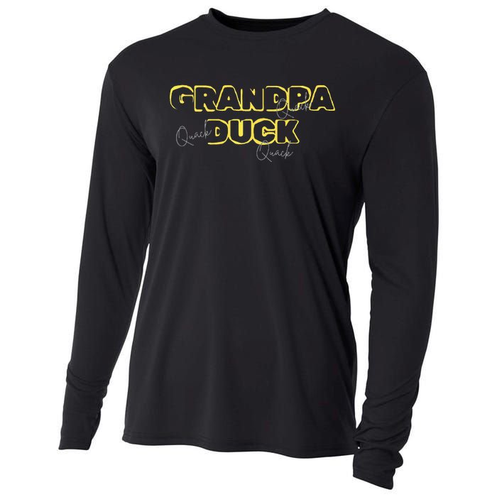 Grandpa Duck FatherS Day Birthday Gag Gift Nickname Cooling Performance Long Sleeve Crew