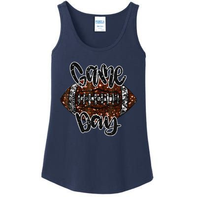 Game Day Football Bling Bling Football Lover Ladies Essential Tank