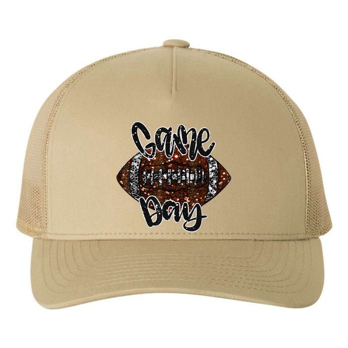 Game Day Football Bling Bling Football Lover Yupoong Adult 5-Panel Trucker Hat