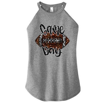 Game Day Football Bling Bling Football Lover Women’s Perfect Tri Rocker Tank